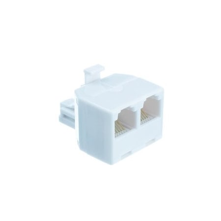 Cable Wholesale Phone Splitter (Straight), RJ11/RJ12 Male to two RJ11/RJ12 Female PA-6P6C-ST